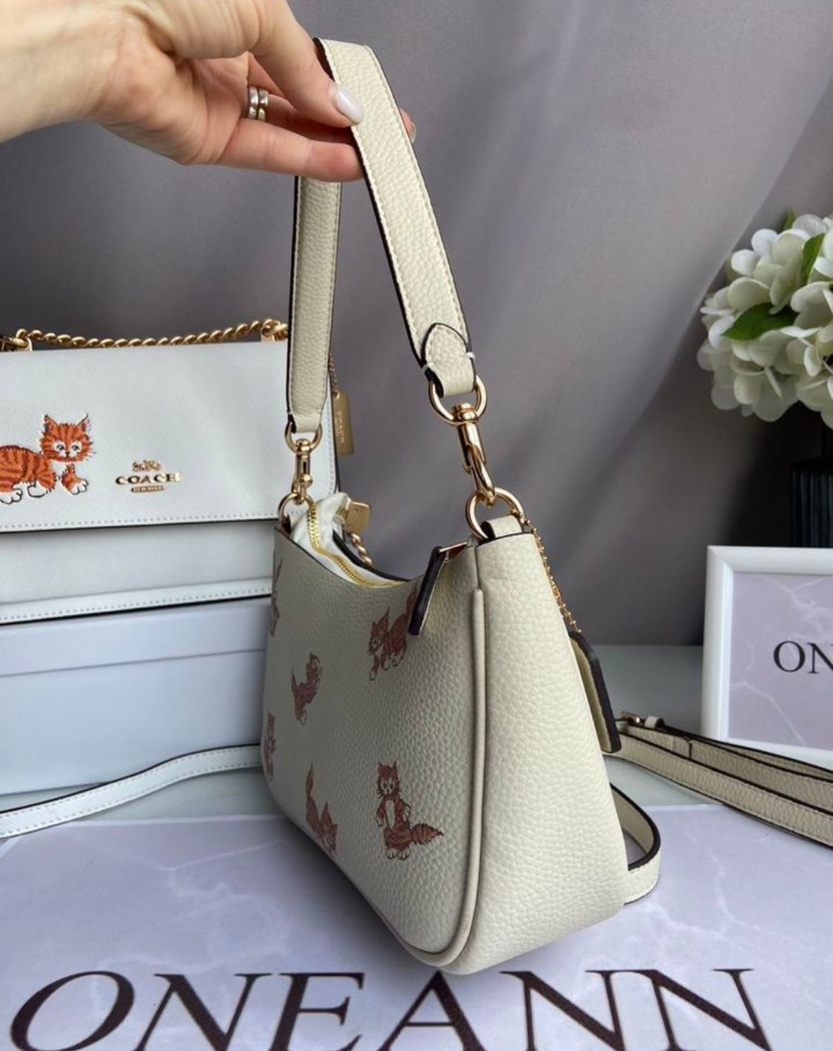 Teri Cream Fox Edition — Soft Signature Bag with Playful Forest Motifs