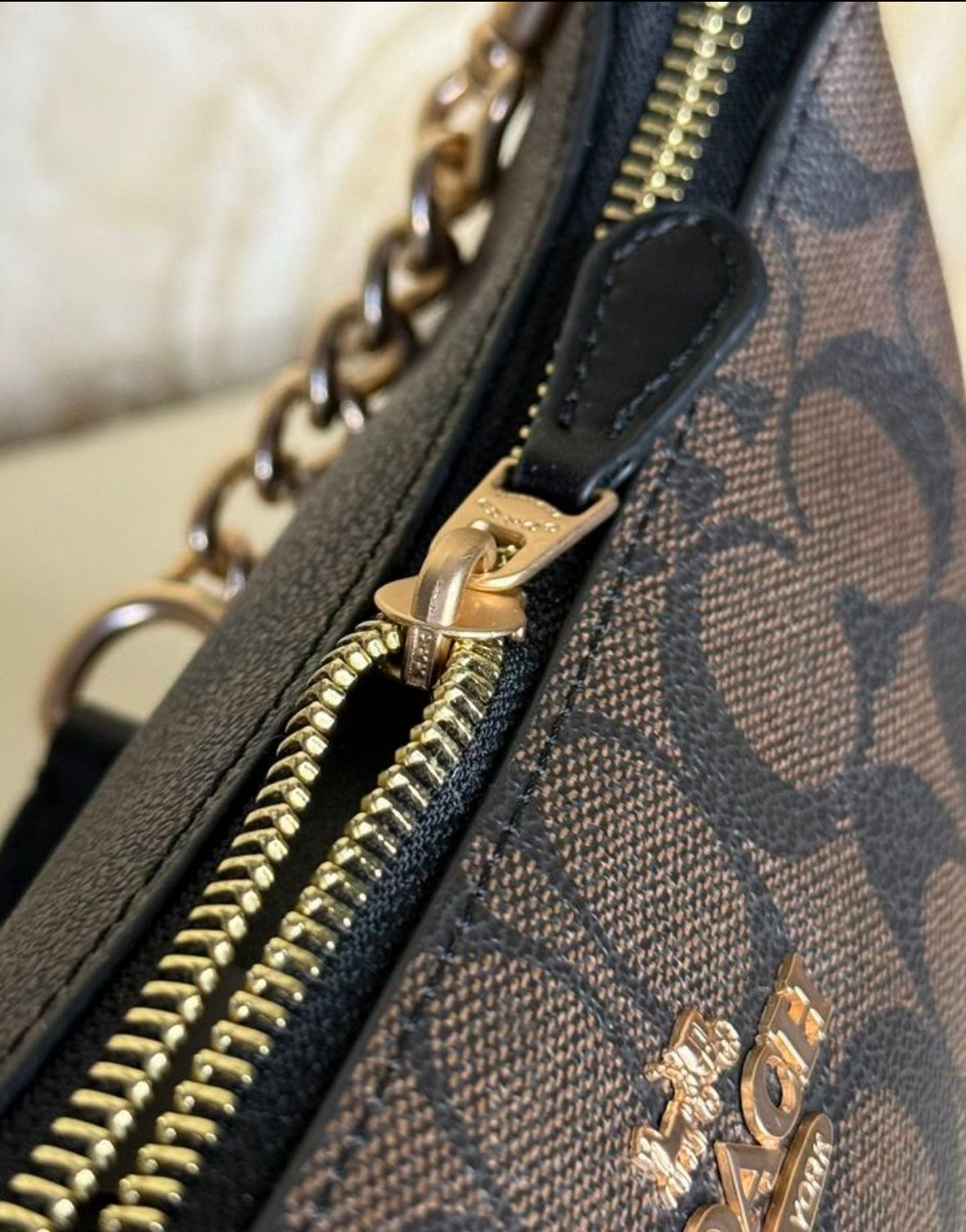 Heritage Mini Shoulder Bag with Artisanal Chain Detailing