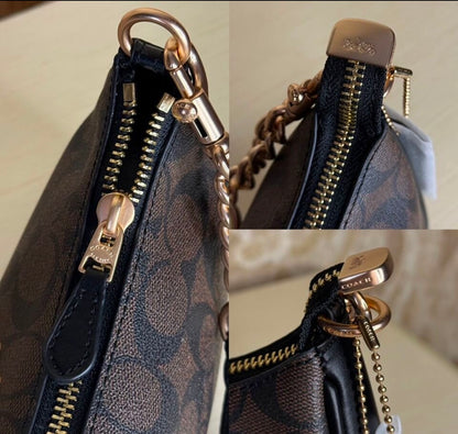 Heritage Mini Shoulder Bag with Artisanal Chain Detailing