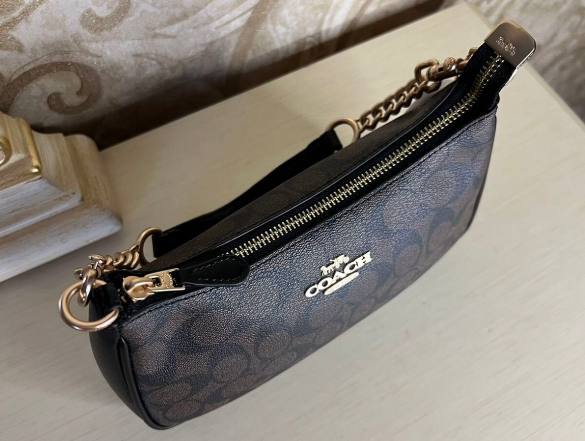 Heritage Mini Shoulder Bag with Artisanal Chain Detailing