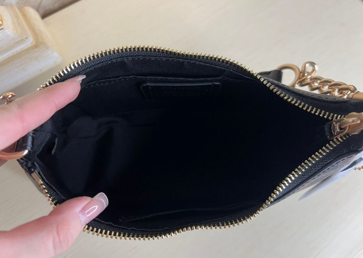 Heritage Mini Shoulder Bag with Artisanal Chain Detailing