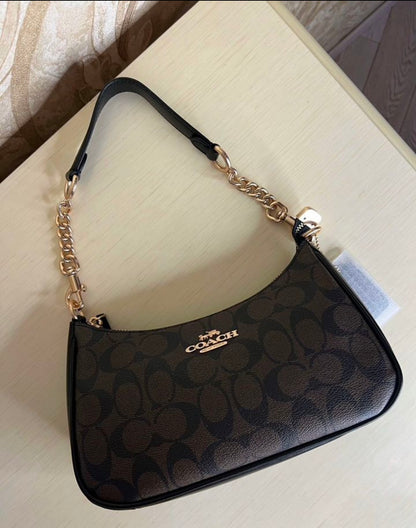 Heritage Mini Shoulder Bag with Artisanal Chain Detailing