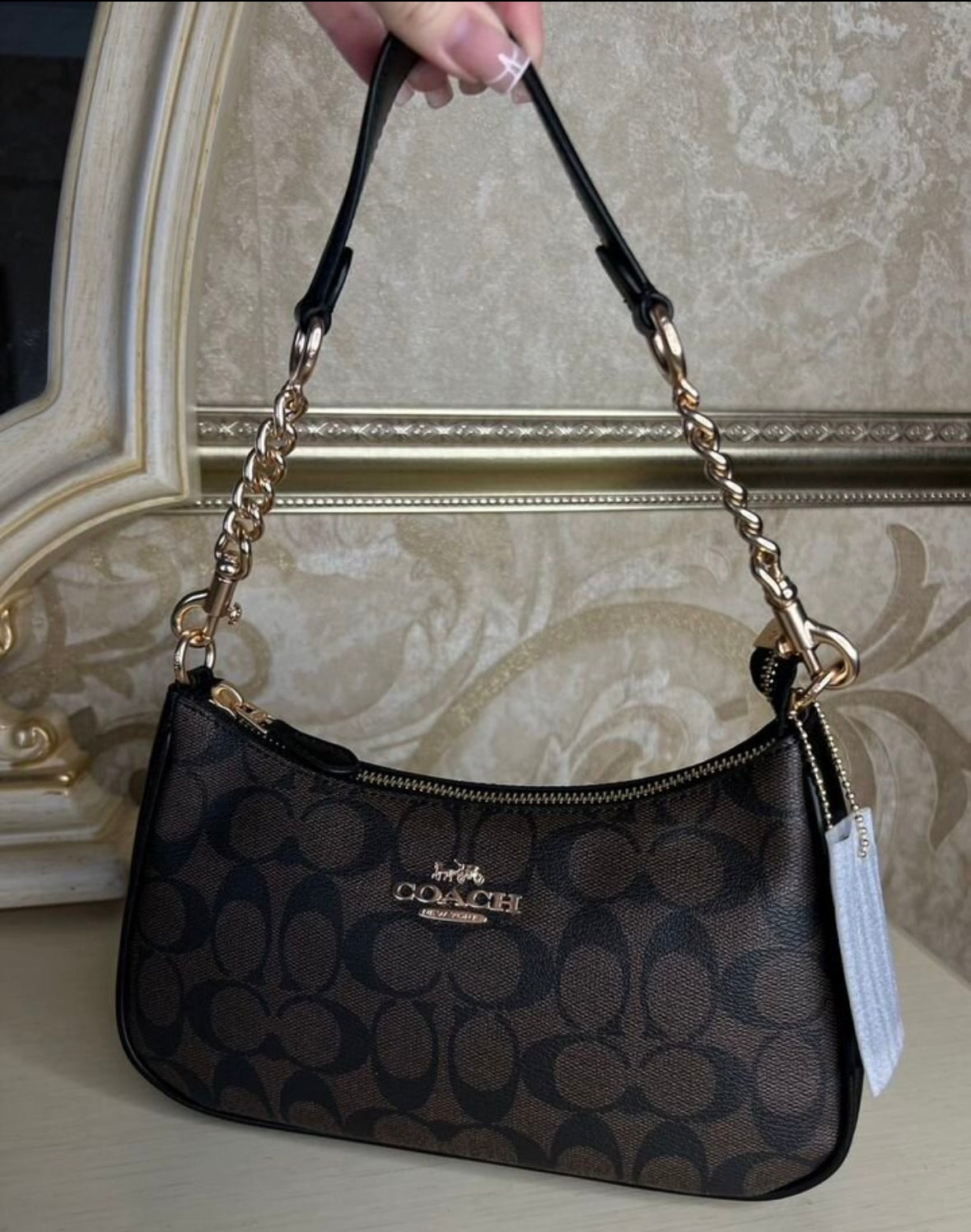 Heritage Mini Shoulder Bag with Artisanal Chain Detailing