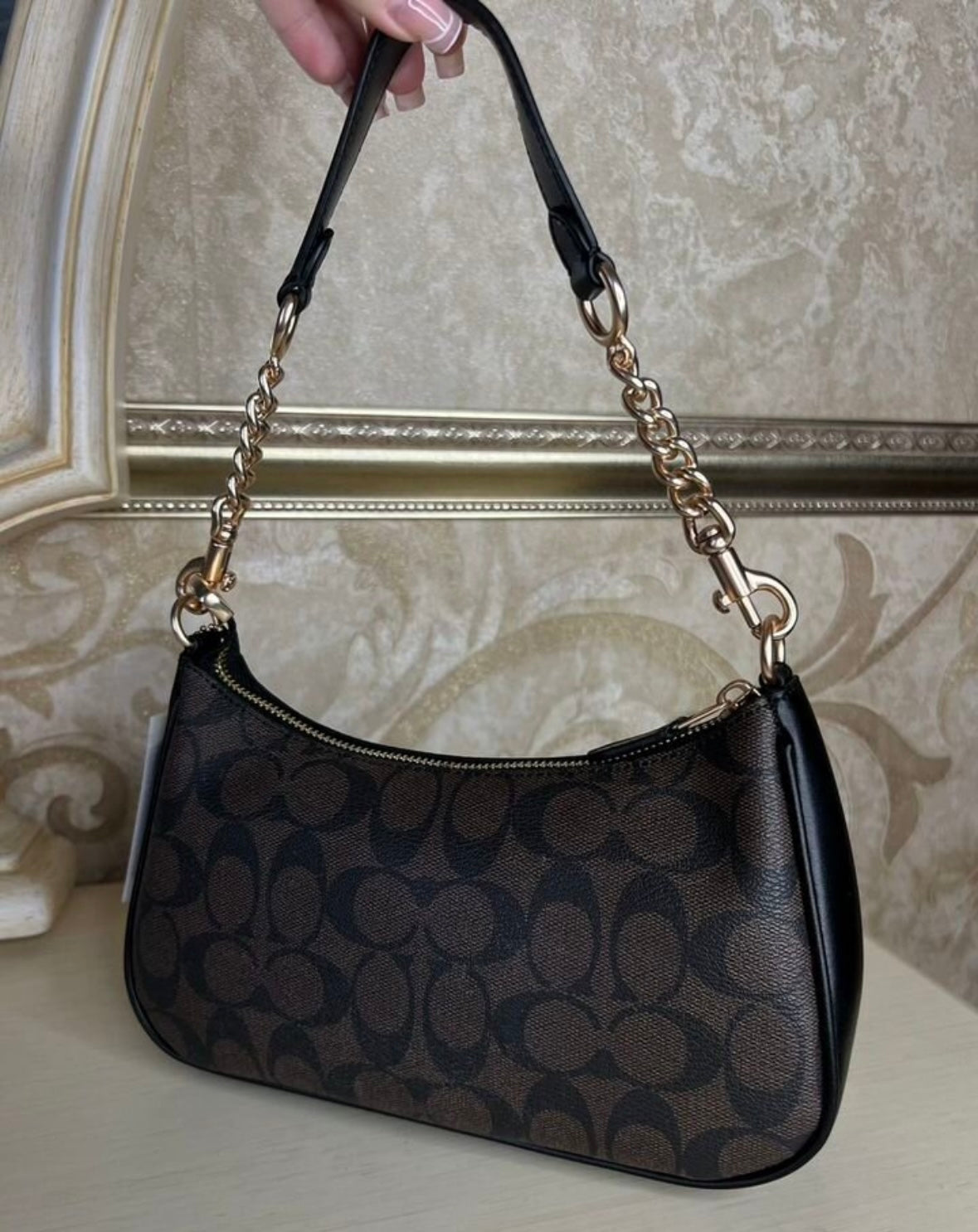 Heritage Mini Shoulder Bag with Artisanal Chain Detailing