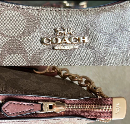 Teri — Classic Signature Shoulder Bag in Soft Beige