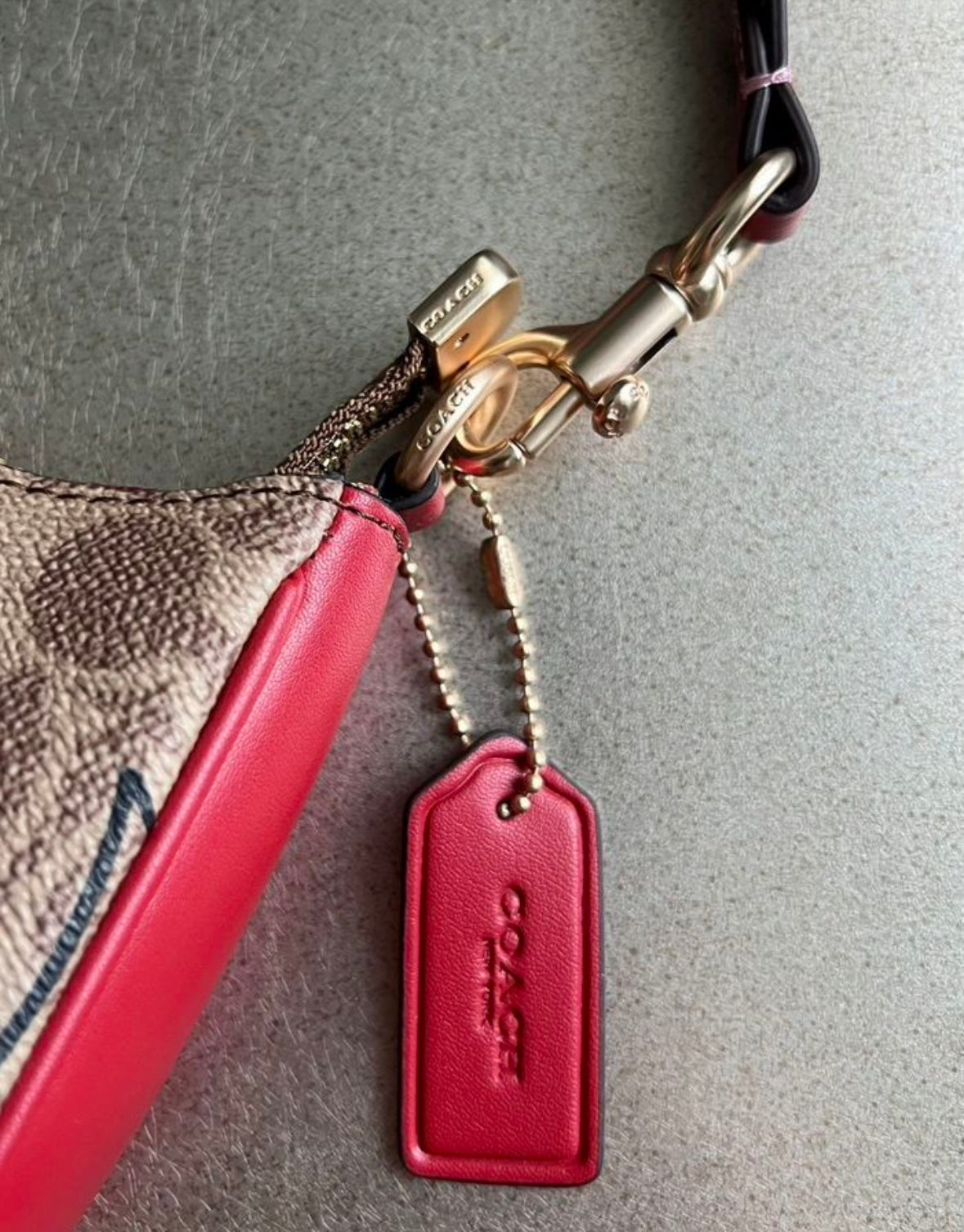 Teri Cherry Edition — Playful Mini Shoulder Bag with Signature Print Red Leather Accents