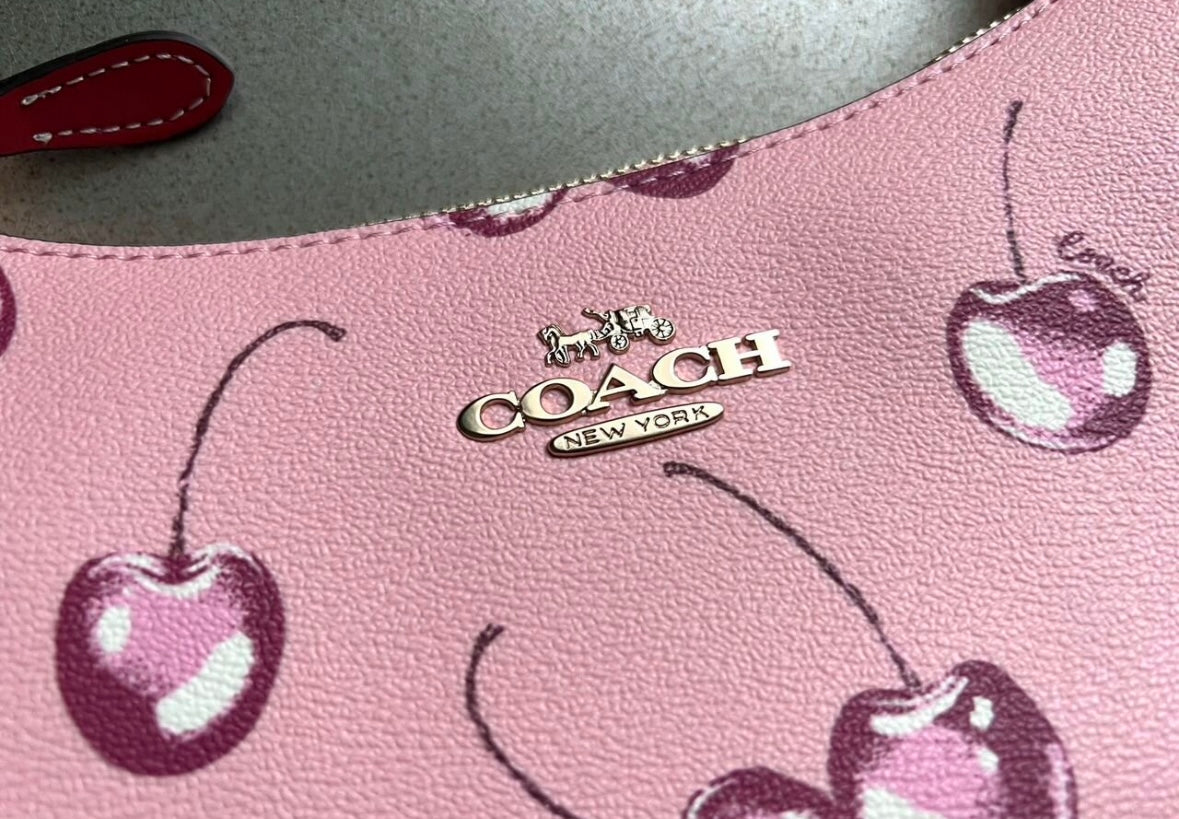 Teri Cherry Blossom Pink — Soft Signature Shoulder Bag with Playful Print