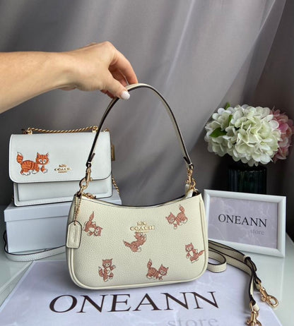 Teri Cream Fox Edition — Soft Signature Bag with Playful Forest Motifs