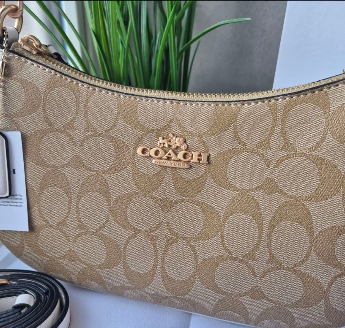Teri Shoulder Bag — Rich Leather with Gold Accents
