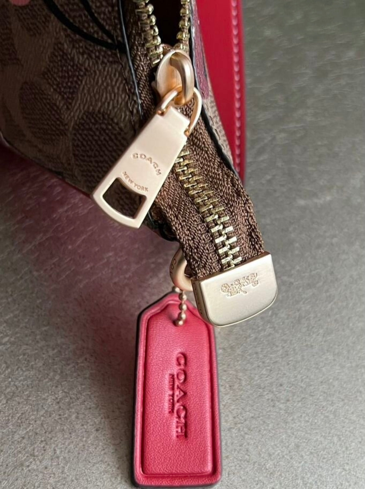 Teri Cherry Edition — Playful Mini Shoulder Bag with Signature Print Red Leather Accents