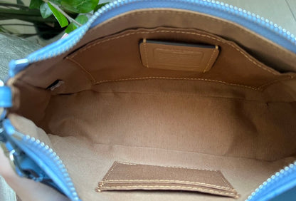 Teri — Soft Blue Signature Shoulder Bag with Elegant Chain Details